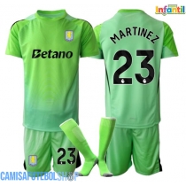 Camisa de time de futebol Aston Villa Emiliano Martinez #23 Goleiro Replicas 2º Equipamento Infantil 2025-26 Manga Curta (+ Calças curtas)